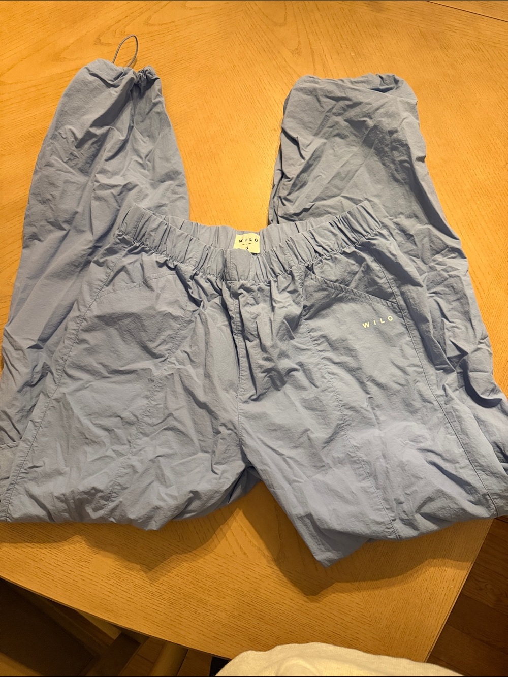 Wilo Light Blue Joggers with Elastic Waist